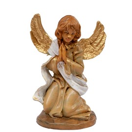 Venerare Praying Gloria Angel Nativity Figurine | 5 Inch Collection | Hand Made in Italy