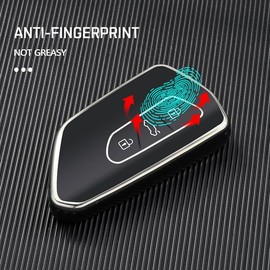 Z.MYUKI 6 Farben Z.MYUKI Elroq Schlsselhlle mit Schlsselanh?nger fr Skoda Elroq 2025 2026 Zubeh?r Key Cover (Wei?)