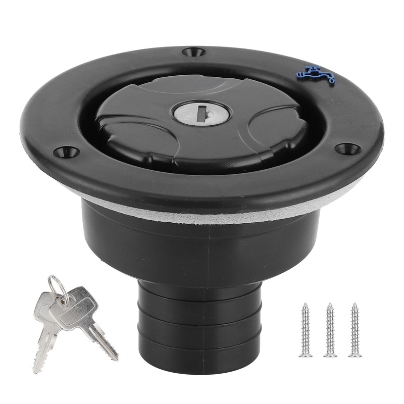 Round Water Inlet Fill Lock Tank Filling Port W/Key for