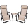 UJOYPAYD 3 Pcs Zero Gravity Chair Set, Adjustable & Folding