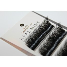 100% Real Mink Fur Lashes C Curl 13mm for Eyelash Extension by Alluring
