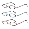 [Henghao] 老眼鏡 ブルーライトカット レトロ メタルフレーム 軽量老眼鏡 おしゃれリーディンググラス シニアグラス H6018 (ブラック,