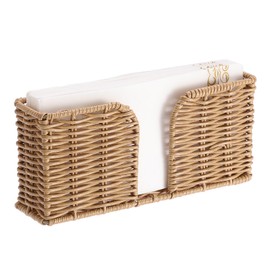 SUMNACON Portatovaglioli in tessuto, dispenser di carta, dispenser di tovaglioli di carta, in plastica, intrecciato, per cucina, bagno e WC in stile boho