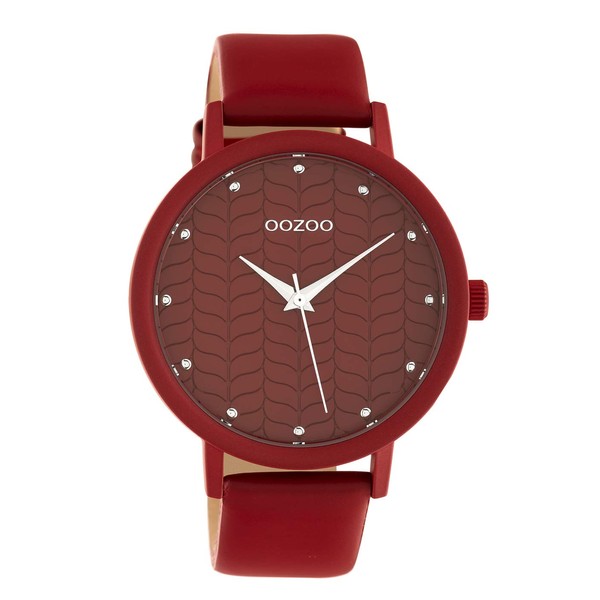 Oozoo Women's Watch with Leather Strap Color Line with Floral