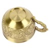 Brass Tea Cup Exquisite Embossed Patterns Retro European Small Coffee