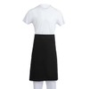 Whites Chefs Clothing Regular Waist Apron, Black, Material: Polycotton, Measurements: