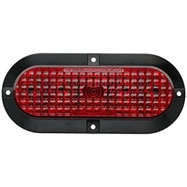 TecNiq, Inc 6" Oval Red LED Stop Turn Tail Light Surface Mount Trailer Truck RV Light, USA Made with!