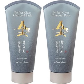 2 Nesura Skin Free Perfect Clear Charcoal Pack 120g / 2개 네슈라 스킨후리 퍼펙트 클리어 숯팩 120g