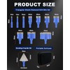 Diamond Tile Hole Saw Kit - 11Pcs 1/4'', 5/16'', 3/8",