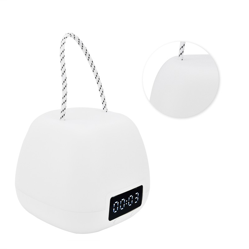 Remote Control Night Light Adjustable LED Portable Bedside Clock Lamp