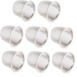 8Pcs Teapot Tea Strainer Insert Stainless Steel Tea Filter Metal Mesh Infuser Loose Tea Leaves Strainer Replacement for Tea Pot Tea Kettle (5.8x4.4cm, Pack of 1)