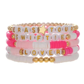 5 Pcs Friendship Bracelets,1989 Lover Fearless Reputation Album Friendship Bracelets for Women Girl