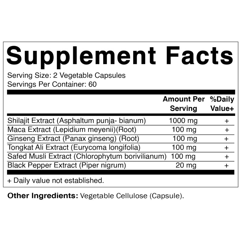 Vitamatic Shilajit Complex 1420 mg per Serving - 120 Vegetable