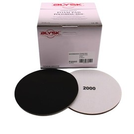 BLYSK 6" Premium Foam Polishing Disc – 1000, 2000, 3000, 4000 Grit – Flexible Abrasive Pad for Orbital & DA Sanders – Wet/Dry Use – Contour-Adaptive – Pre-Polish Finishing, 15-Pack (2000 Grit)