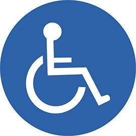 INDIGOS UG Car Sticker for Disabled People 95 x 95 mm – Sticker for Disabled – Car, Ambulance Transport