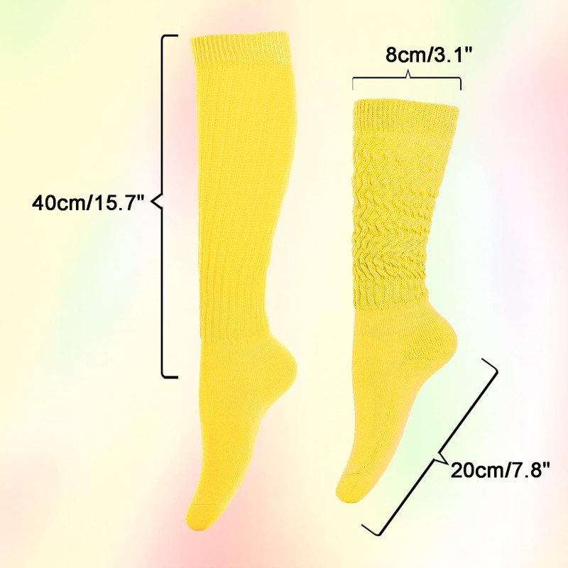 Gvhntk Slouch Socks Women 80s 90s Scrunch Socks Extra Long
