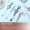 Tondiamo 12 Pcs Beadable Keychains Bars Bulk Blank Beaded Metal