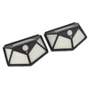 2 Pcs Solar Motion Sensor Light 4 Sided 100 LEDs
