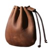 Vintage Leather Drawstring Bag Money Pouch Coin Purse Purse Purse