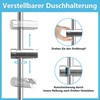 Görbach Stainless Steel Shower Wall Rail with Variable Fixings -
