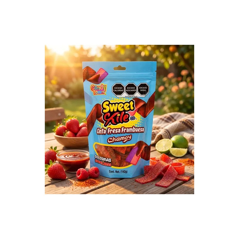 Gomitas Enchiladas Cinta Fresa Frambuesa Chamoy Sweet Chile 142g Doypack