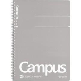 Kokuyo T113W-M Campus Twin Ring Notebook, Adult Campus, Plain, B5, 50 Sheets