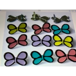 Eyelet Outlet BRADS MULTI-COLOR BUTTERFLIES  BRADS 12 PCS BUTTERFLIES BUTTERFLY