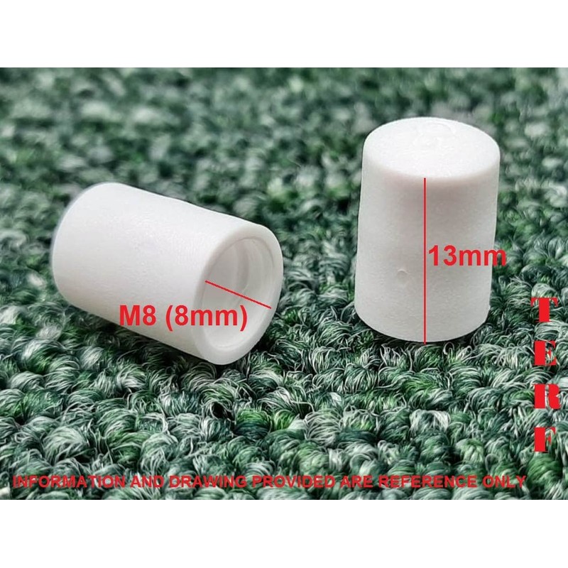 TERF® High Quality White PVC Screws Thread Stud End Protective