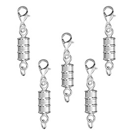 Gleader Magnetic Necklace Clasp, Silver, 0.6 mm