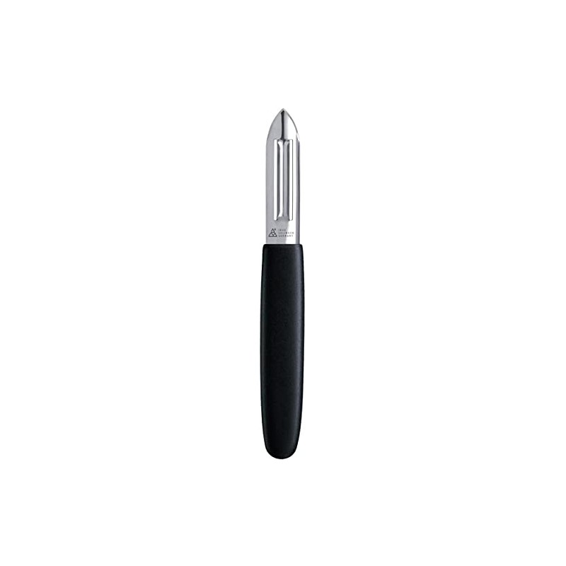 Gustav GE118 Straight Peeler with Moulded Handle, Silver
