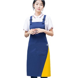 Kaslaider Adjustable Cooking Apron for Men Women, Chef Aprons with 2 Pockets, Waterproof Work Apron for Kitchen Baking Gardening Art BBQ Restaurant Coffee House (Blue)