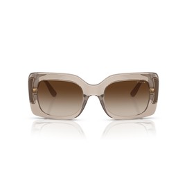 Vogue Eyewear Women's VO5481S Rectangular Sunglasses, Transparent Caramel/Gradient Brown, 52 mm