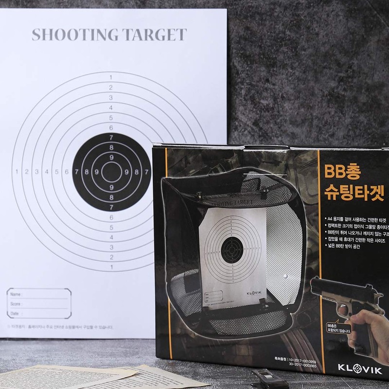 Airsoft KLOVIK Airsoft Shooting Targets with Paper Stand Box 10