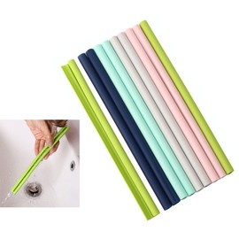 Reusable Silicone Drinking Straws Openable & Washable Silicone Straws Easy to Clean,Straight Smoothie Straws Reusable BPA Free Food Grade Eco-Friendly Straw Cold and Hot Compatible 10 Pcs