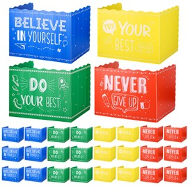 24-Pack Desk Dividers for Students, Waterproof Plastic Study Carrel Divider, Durable Classroom Testing Dividers, Easy-to-Clean Multicolor Sturdy Privacy Divider Shield for School Teacher Supplies