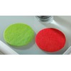 GILDE Felt Coasters Round Set of 8 4 x Green