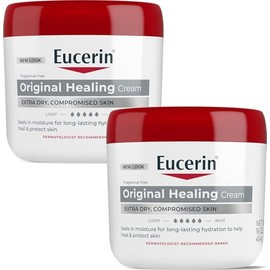 Eucerin Crema curativa original, crema corporal sin perfume para pieles extremadamente secas, sensibles y comprometidas, hidratante corporal enriqueci
