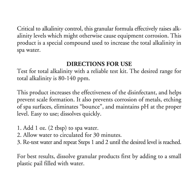 SpaChoice 1-Pound Premium Alkalinity Up, Alkalinity Increaser for Hot Tub,