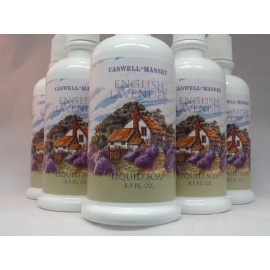 CASWELL-MASSEY - LOT OF 6 - ENGLISH LAVENDER LIQUID SOAP WITH PUMP-8.5 OZ. - NEW
