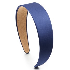 Classic Basic Dark Blue Ribbon Headband Hair Hoop Crown Hairband Minimalist(CA)
