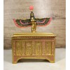 Ebros Egyptian Isis With Open Wings Golden Jewelry Box Statue