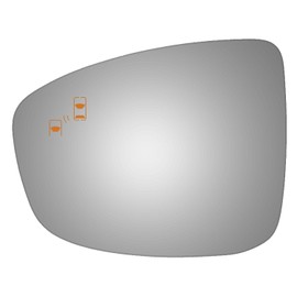 Burco 4474B Driver Side Replacement Mirror Glass with Lasered Holes to use with Factory Blind Spot Detector for 2013-2015 MAZDA CX-5