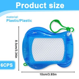 KEQAR 6 Pieces Mini Painting Board Magic Board Key Ring Children's Party Bag Children's Birthday Useful Party Gifts Small Items Give Aways Tombola Prices Pinata Filling Party Activity