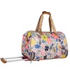 Lily Bloom Pattern 22 Inch Duffel Bag with 2-Rolling Wheels,