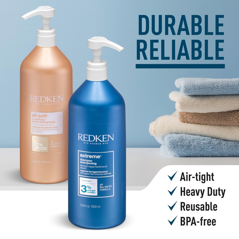 2 Pump Dispenser for Redken Shampoo and Conditioner 33.8 oz