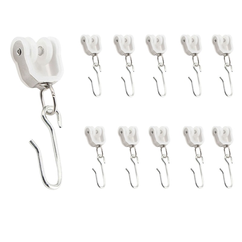 Curtain Tracks Accessories (10 Pack Curtain Track Roller Hooks)