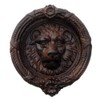 Treasure Gurus Lions Head Door Knocker Cast Iron Rustic Antique Brown