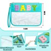 4 Pcs Chenille Letter Pouch Flat Nylon Clear Snack Bags