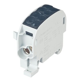 grenda-hammer® VDE main cable branch terminals HLAK in 1 to 5-pin narrow design with only 17.8 mm module width per pole (1-pole, black)