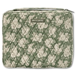 Bella Taylor Quilted Bible Cover for Women - Large Study Bible Case - Heirloom Rose